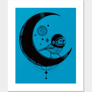 Moon bird Posters and Art